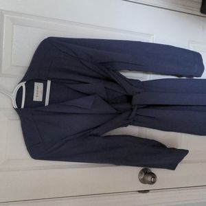 Babaton blue flowy trench coat